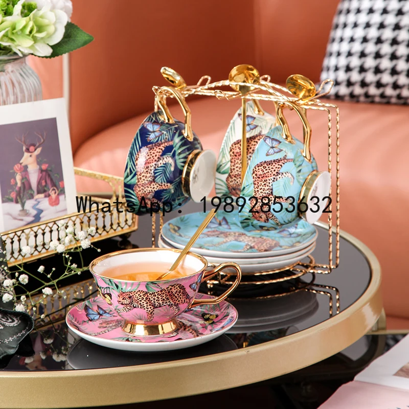 Coffee Tea English - b20Bone China Creatieve Koffiekopjes en Schoteltjesset
