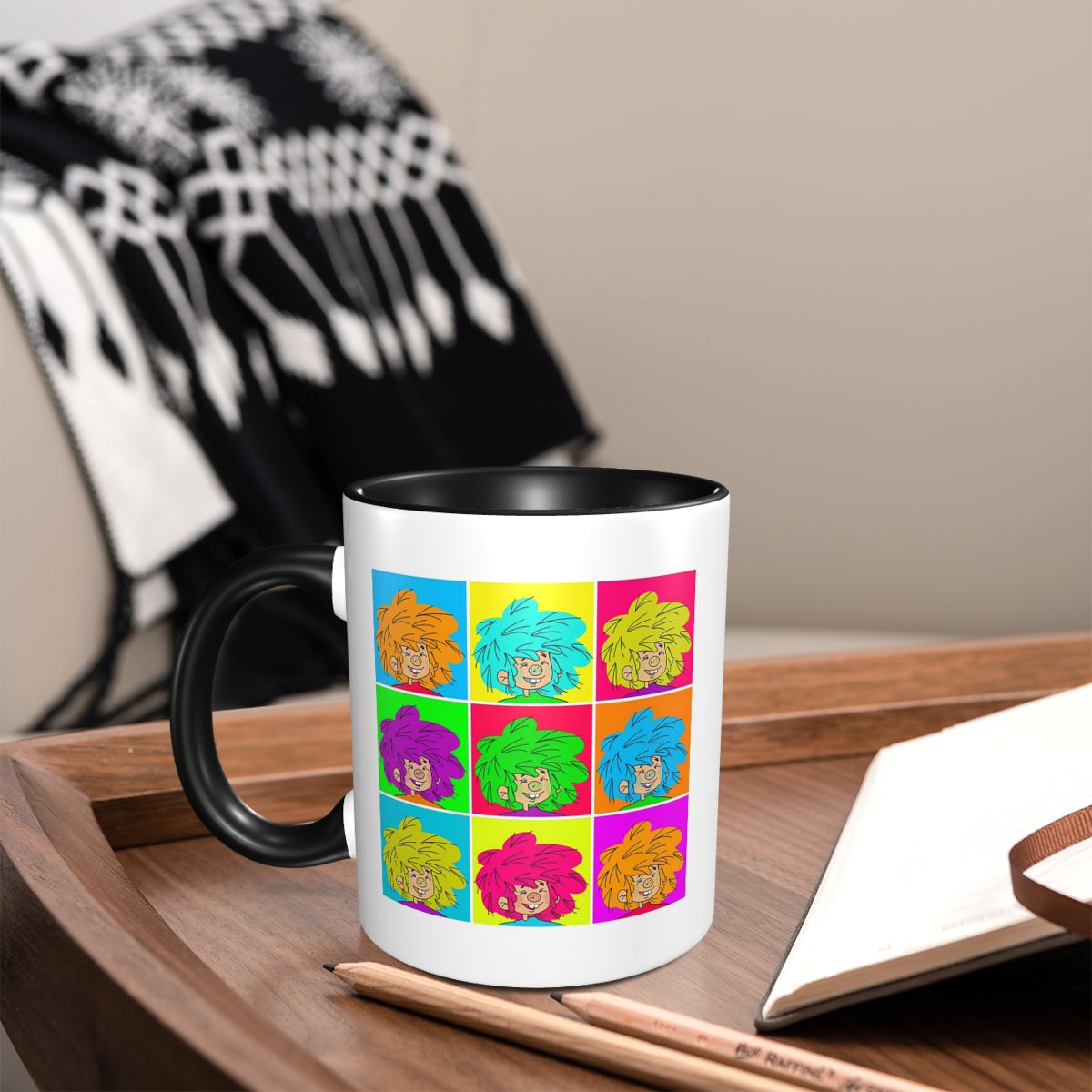 Coffee Tea Icon - Door Warhol geïnspireerde iconische Pumuckl-mok Grappige