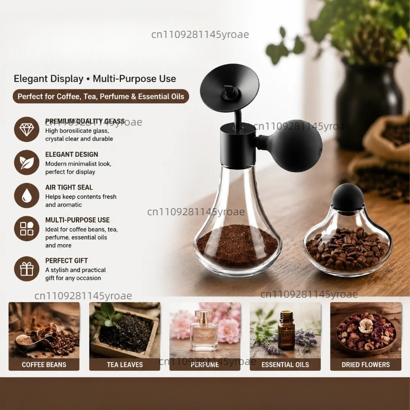 Coffee Tea & Company - Glazen aroma-monsterflesje voor koffiebonen, thee, parfum,