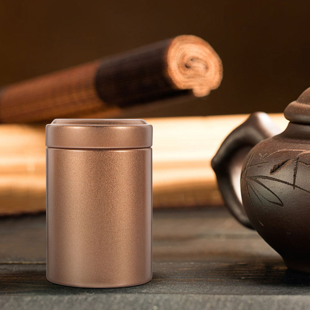 Coffee Tea Leaf And Bean - 4-delige elegante blikken theebus, stevige lichtgewicht
