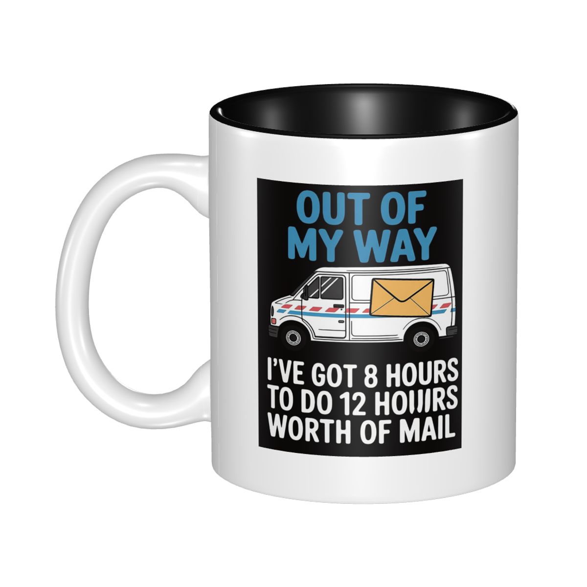 Coffee Tea Joke - Postbode grap voor bezorgchauffeur, bezorgvrachtwagen mok