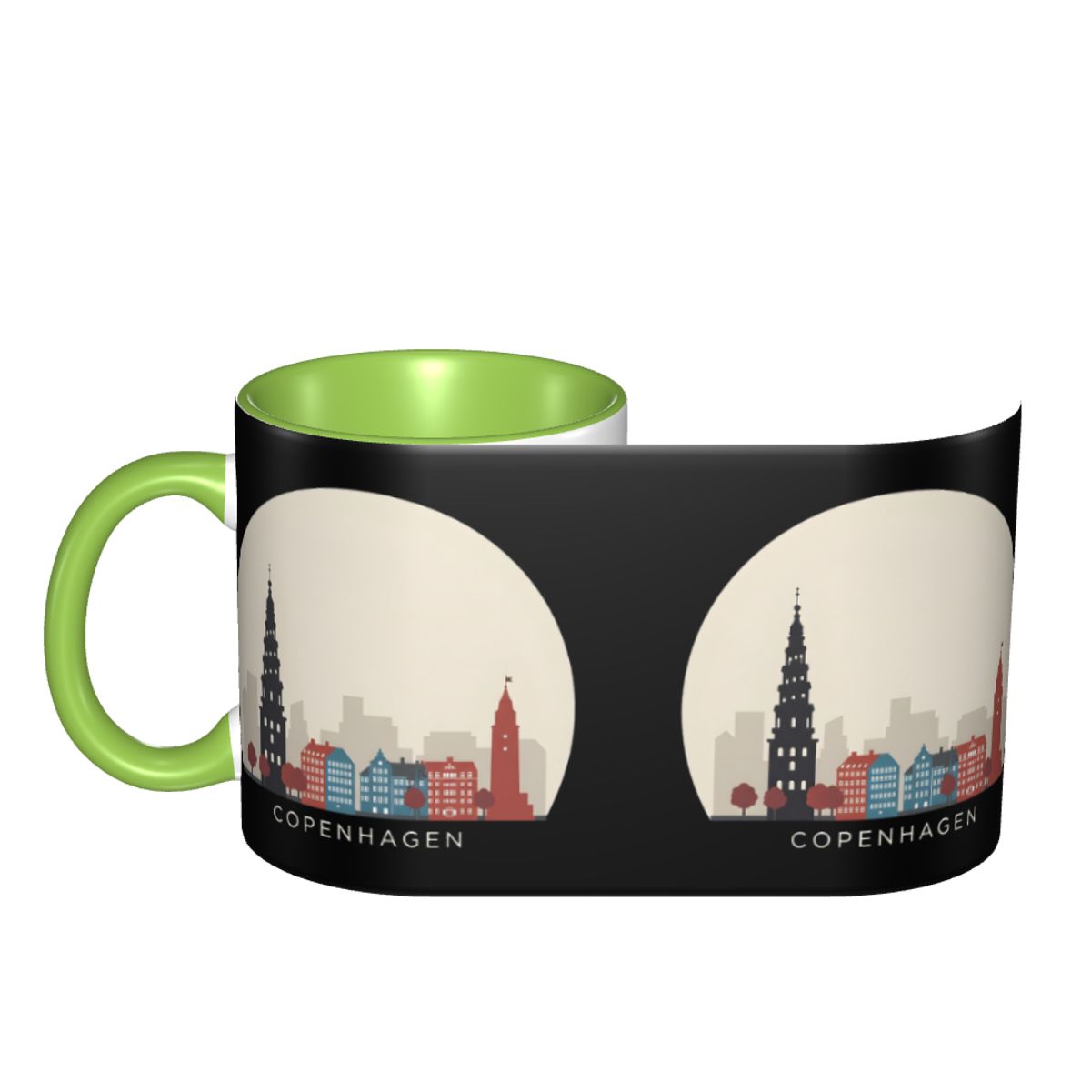 Coffee Tea Icon - Kopenhagen Reisicoon Mok Grappige Keramische Koffiekopjes