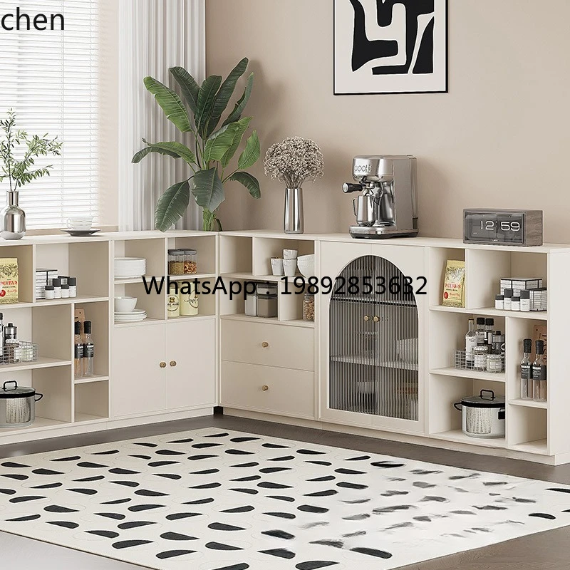 Coffee & Tea Ken'S House - i7 Cream Wind Combinatie Eettafel Zijkast