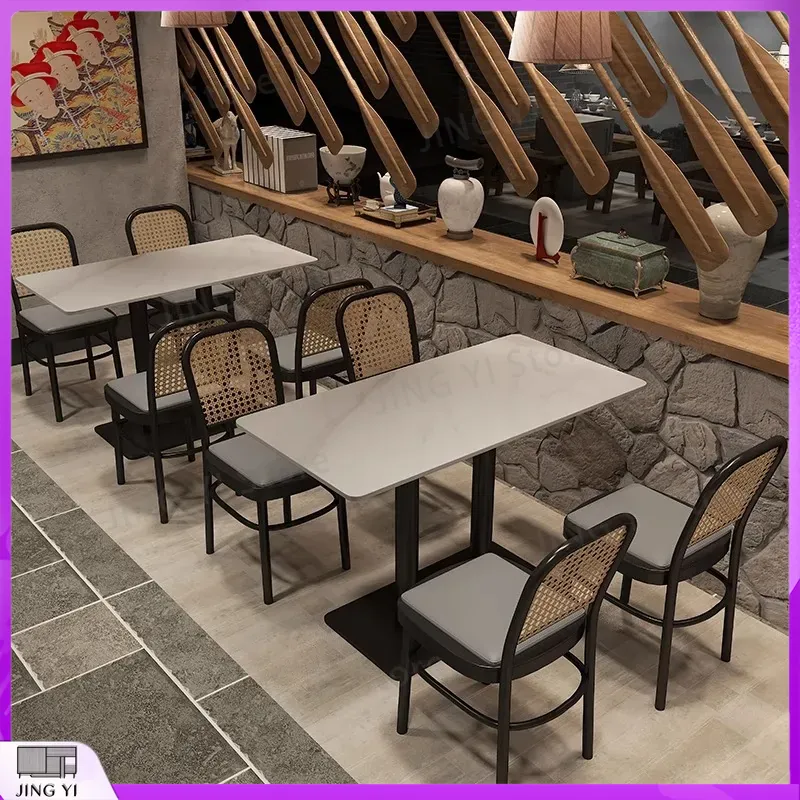 Coffee Tea Thai - Smeedijzeren ronde koffietafel en stoelenset voor