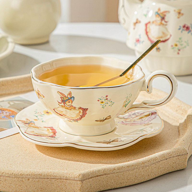 Coffee Tea English - Engelse retro koffiekop en bord, Alice