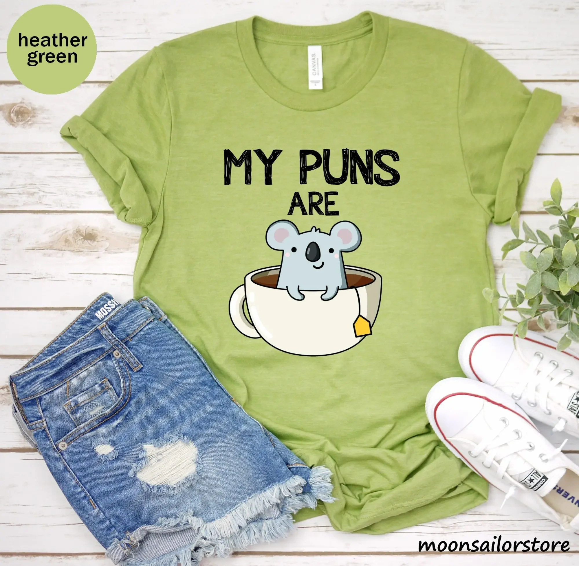 Coffee Tea Joke - Mijn woordspelingen zijn Koala Tea T-shirt