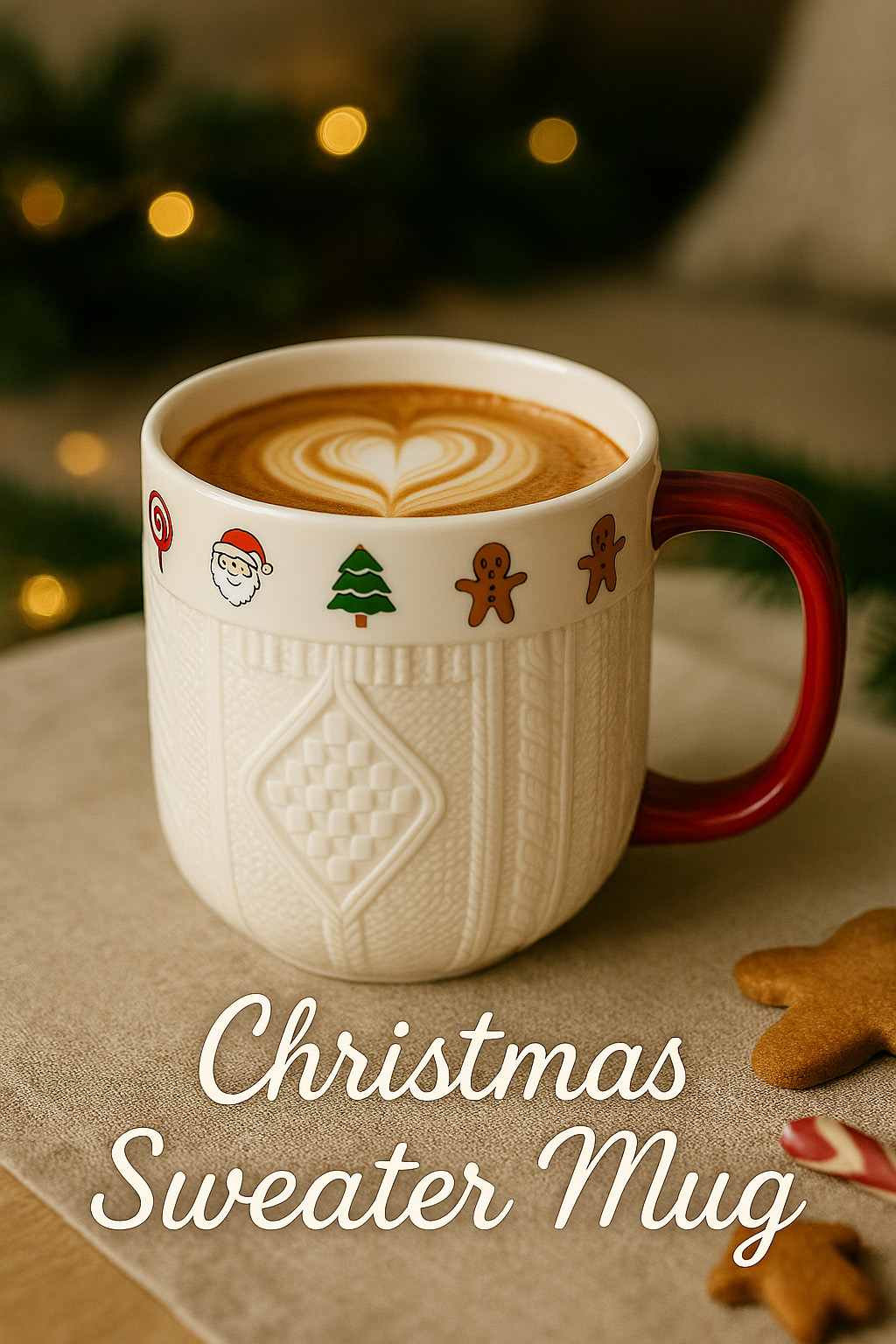 Coffee Tea Icon - 380 ml kersttrui keramische mok met
