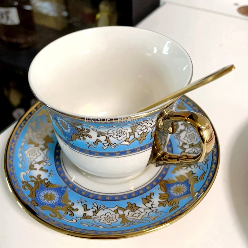 Coffee Tea English - Keramische koffiekop, Engelse theekop voor thuis,