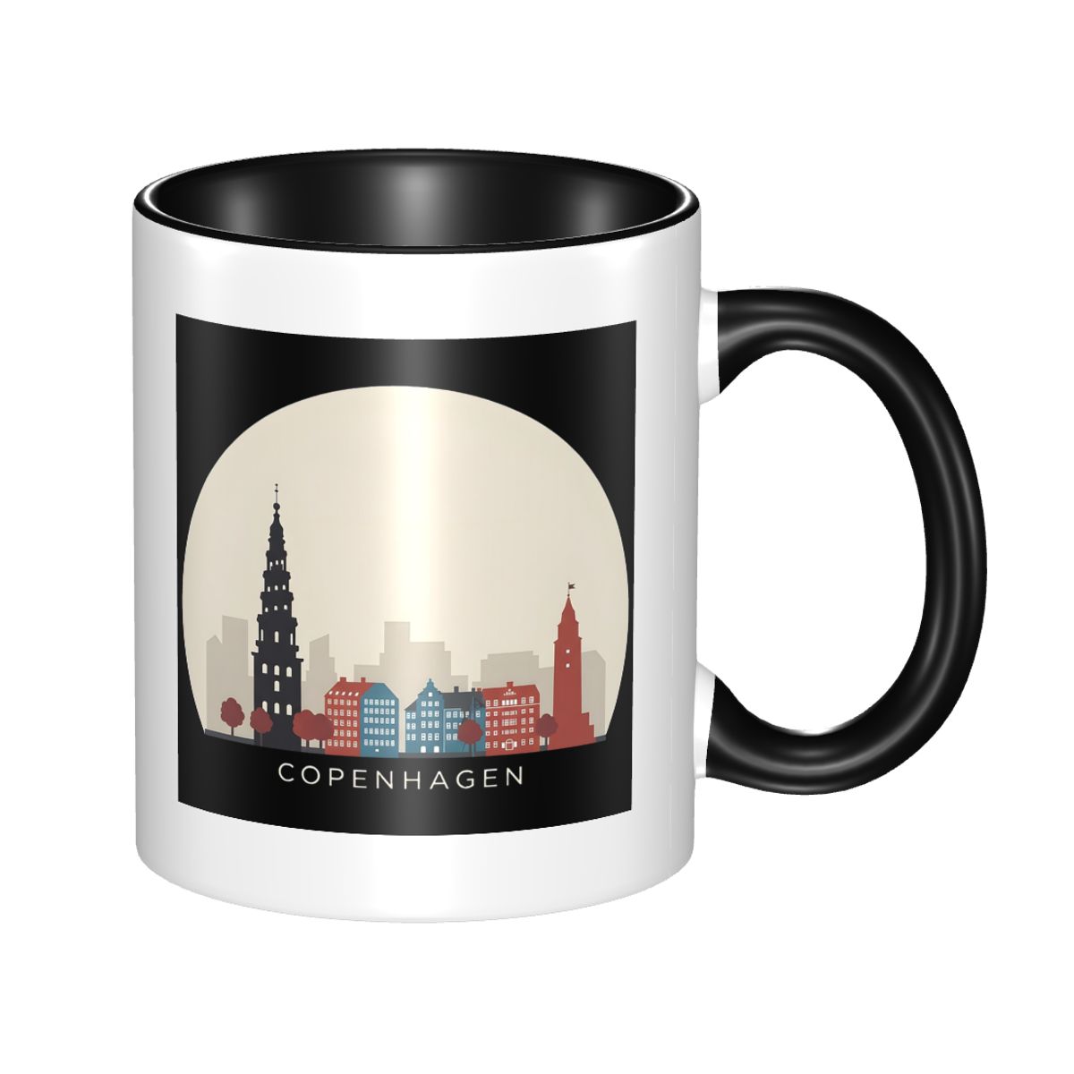 Coffee Tea Icon - Kopenhagen Travel Icon Mok Grappige keramische