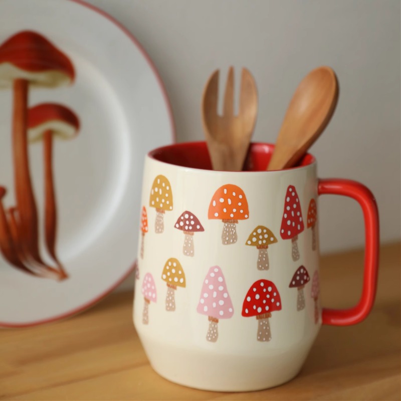 Coffee Tea English - Europese stijl keramische paddestoel waterbeker prachtige