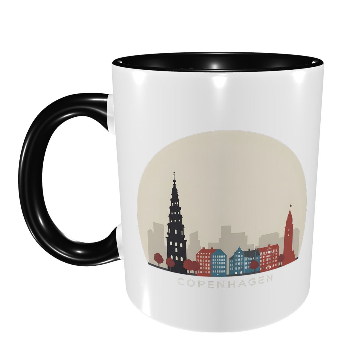 Coffee Tea Icon - Kopenhagen Travel Icon Mok Grappige keramische