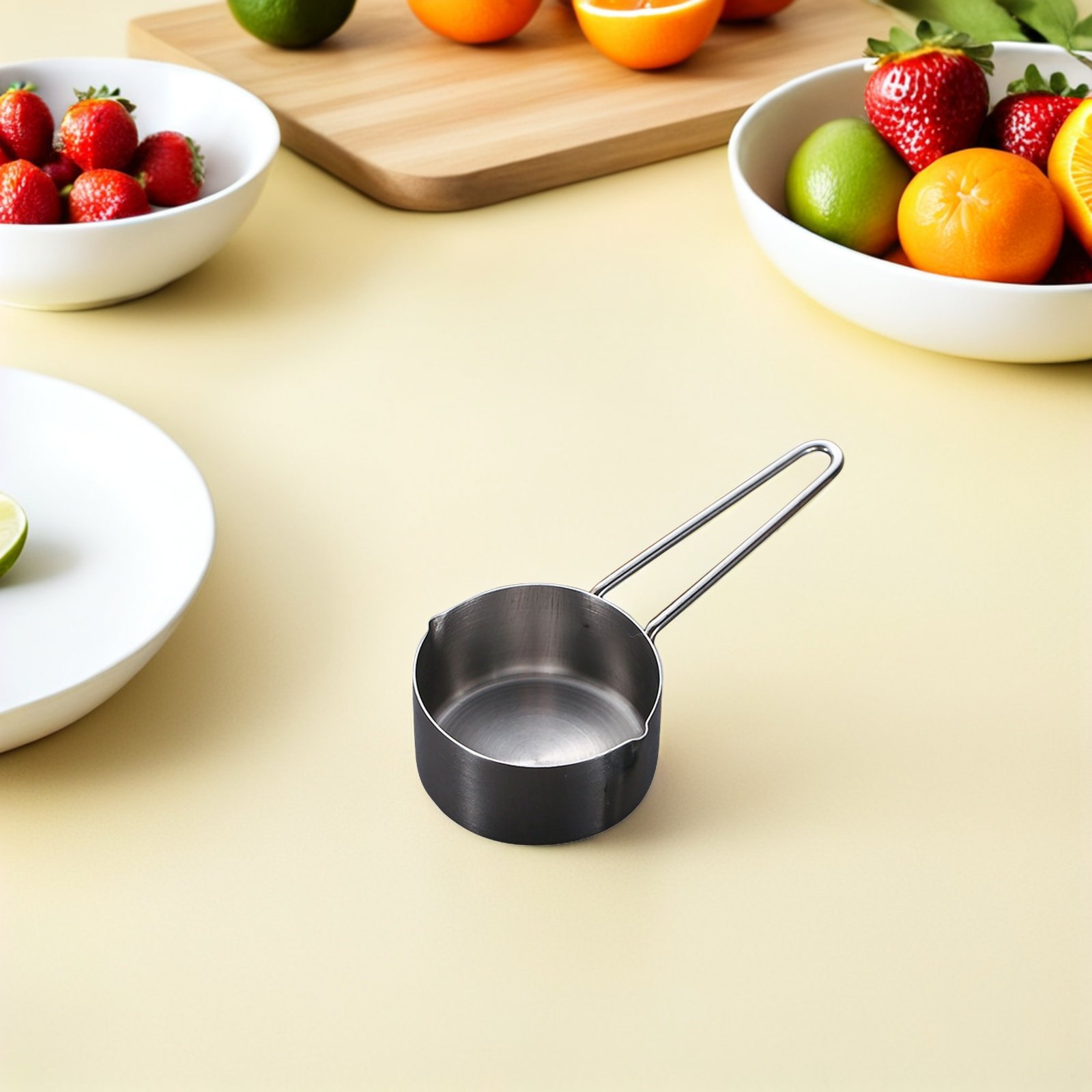 Coffee Tea Leaf And Bean - Roestvrijstalen maatlepel, klein formaat, ergonomische handgreep,