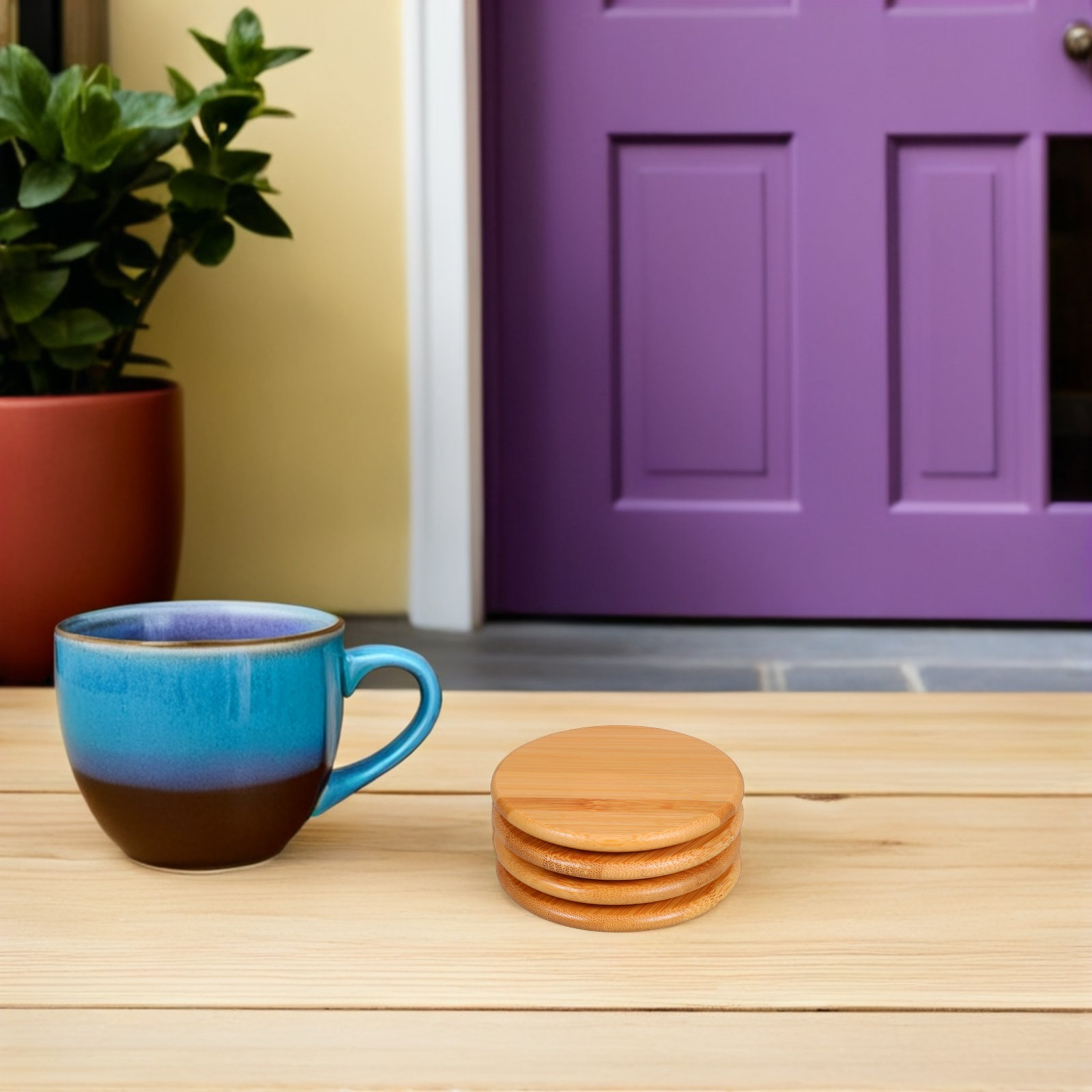 4 stuks bamboe bekerdeksels, r - Coffee Tea Replacement recensie en prijs