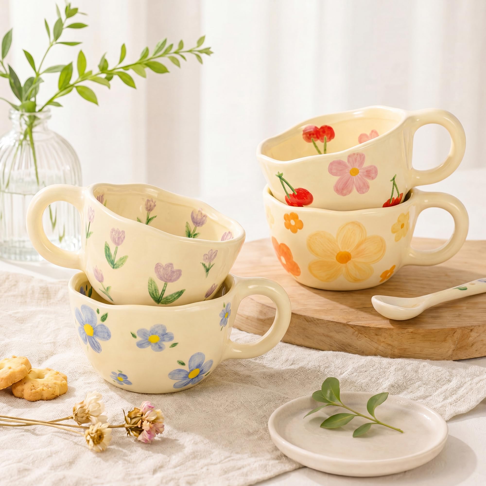4-pack schattige, handgeschild - Coffee Tea Love recensie en prijs