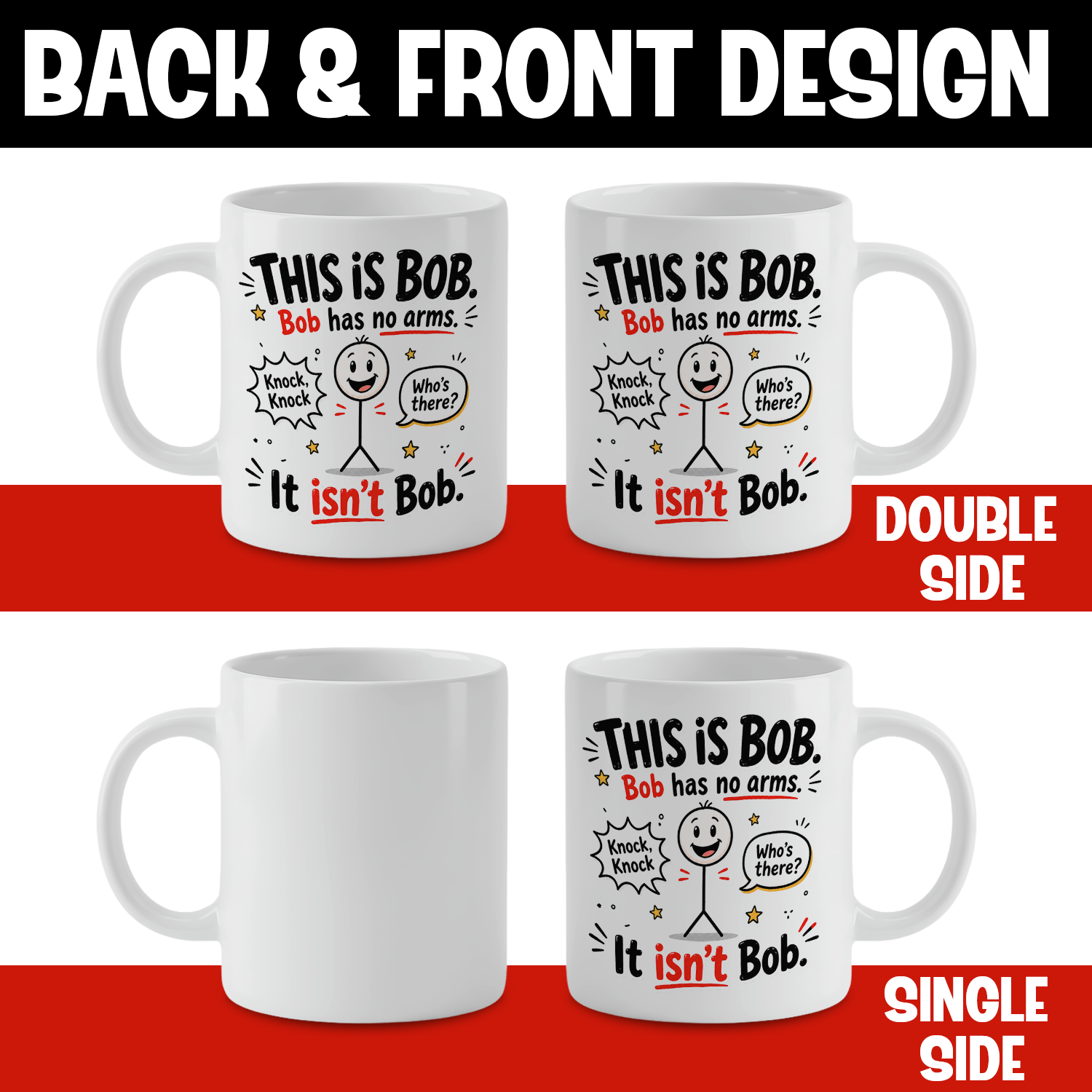 Grappige witte keramische koff - Coffee Tea Joke recensie en prijs