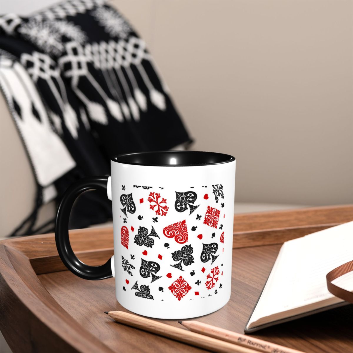 Speelkaart iconen mok grappige - Coffee Tea Icon recensie en prijs