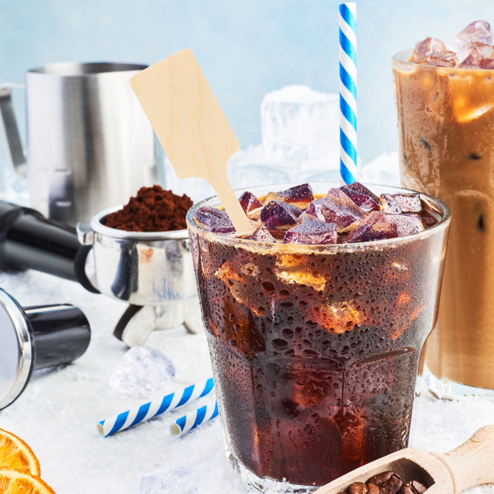 100 stuks houten koffieroersto - Coffee And Tea Bar recensie en prijs