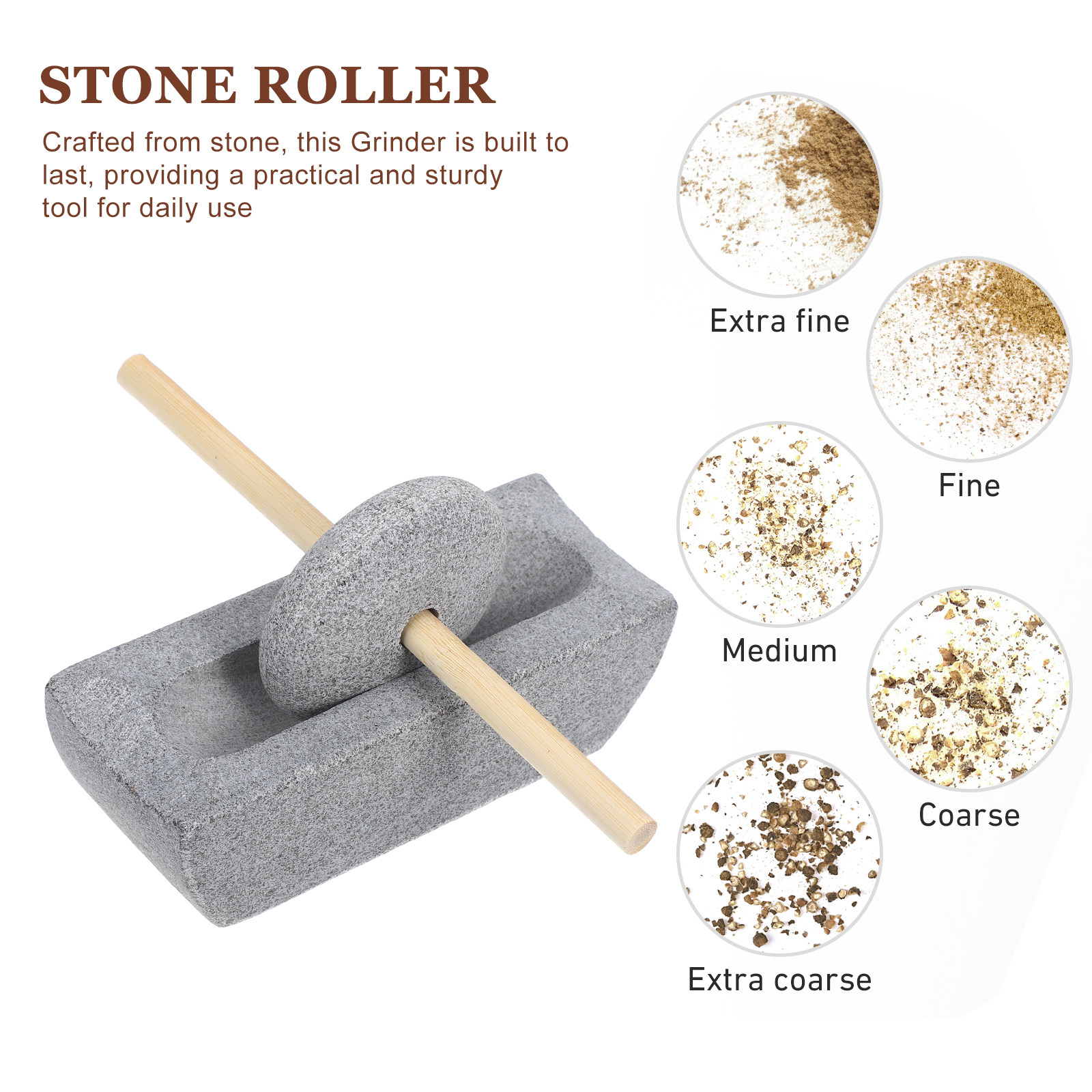 1 Set Steenstamper en -mortier - Coffee Tea Leaf And Bean recensie en prijs