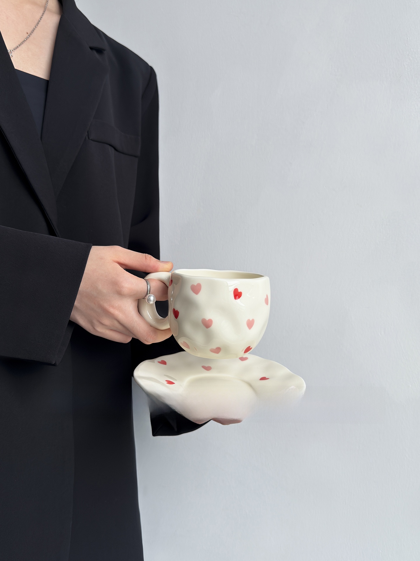 Handgemaakte oranje koffiekop  - Coffee Tea Love recensie en prijs