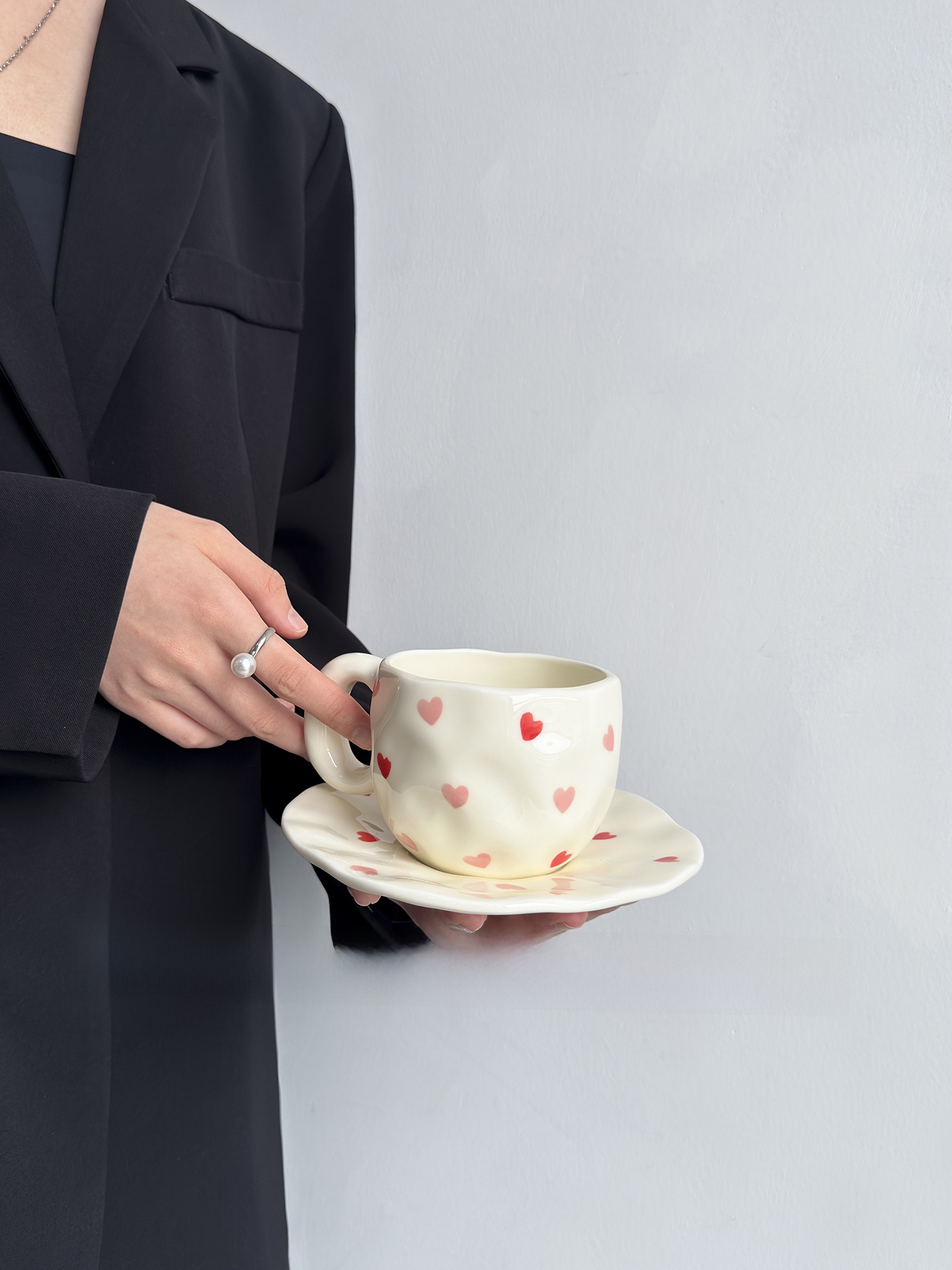 Handgemaakte oranje koffiekop  - Coffee Tea Love recensie en prijs