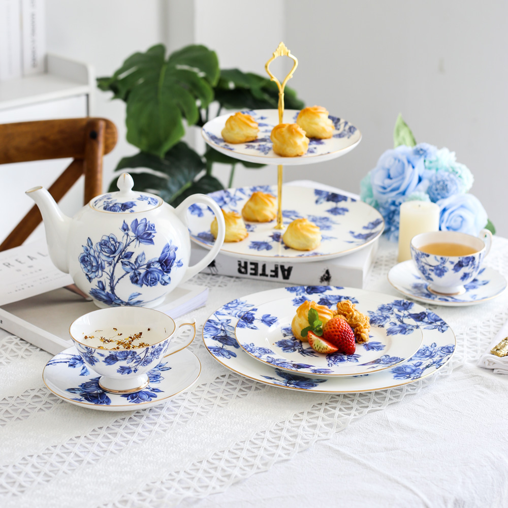 Bone China koffiekopjesset, En - Coffee Tea English recensie en prijs