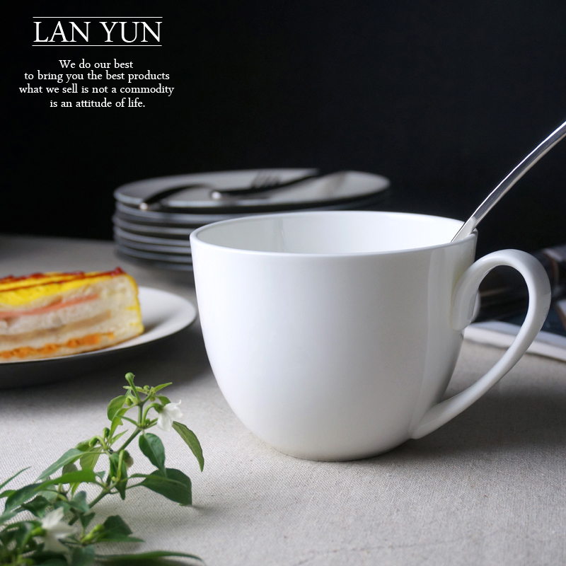 700 ml, effen witte bot China  - Morning Tea Coffee recensie en prijs