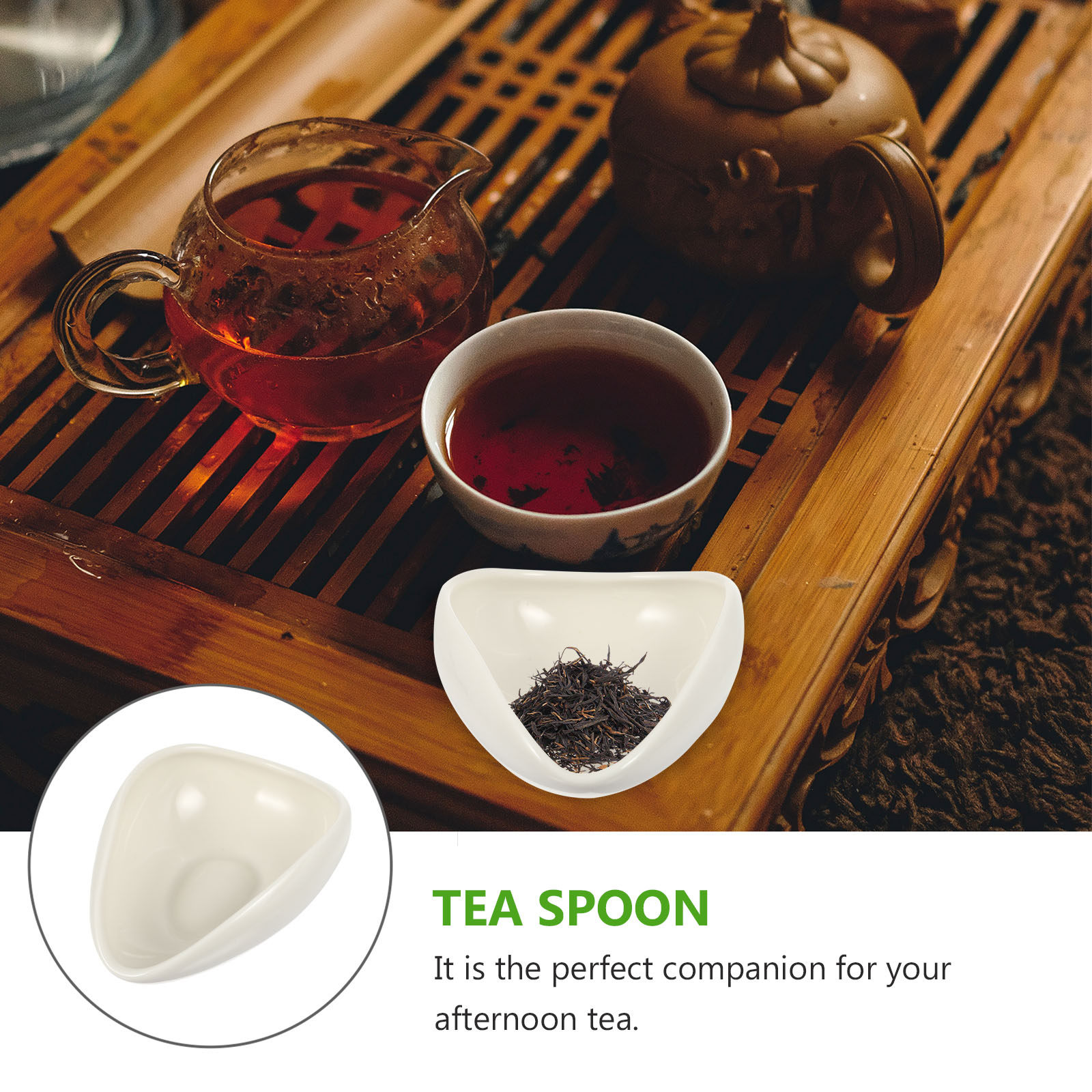 2 stuks keramische theelepels  - Coffee Tea Leaf And Bean recensie en prijs