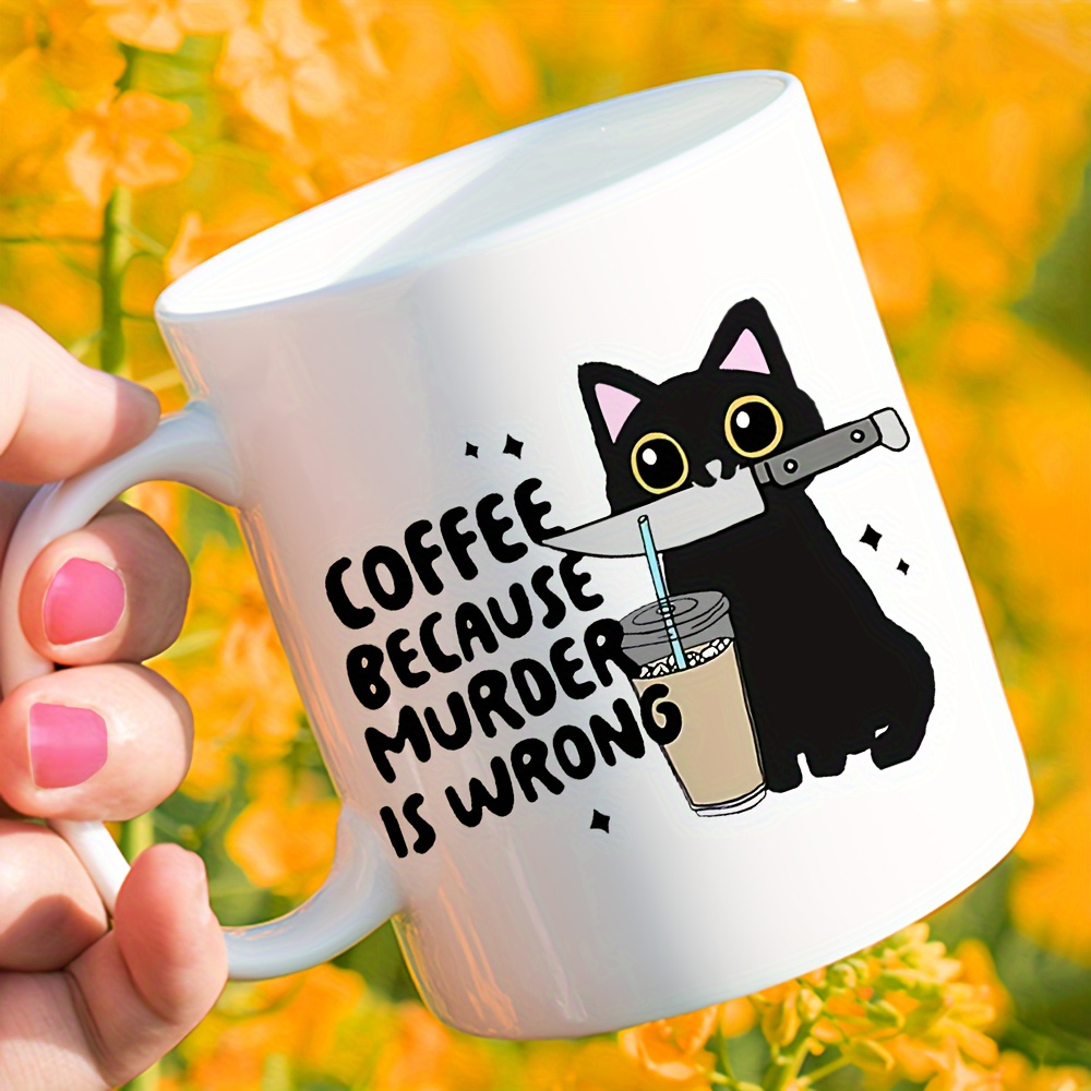 Stoere Zwarte Kattenmok met 'K - Coffee Tea Wrong recensie en prijs